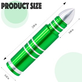 MEAJOO 4PCS Bullet Style Long Tire Valve Caps, Corrosion Resistant Leak-Proof Tire Air Cap, Aluminum Alloy Wheel Valve Covers fits Cars, Trucks, Bikes, Motorcycles, Bicycles Tire Caps(Green)