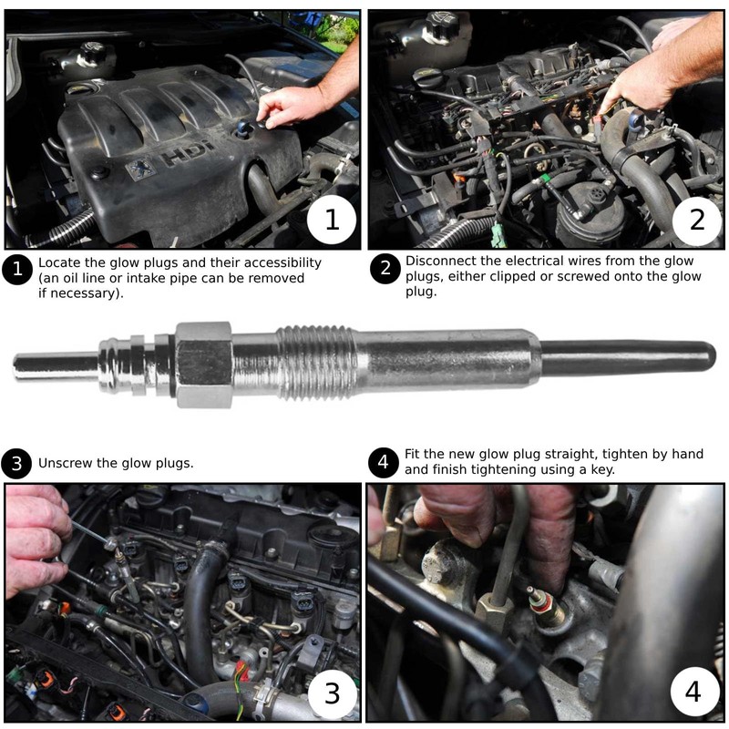 Twowinds - Glow Plugs 0250202022 Compatible with Renault Clio 3,