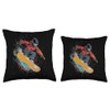Freestyle Snowboarder Vector Throw Pillow