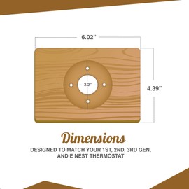 Nest Thermostat Wall Plate, 6 Inch, Bamboo Plate, Fits Generation 1, 2, E Nests