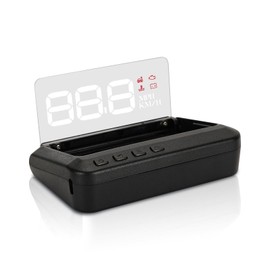 WODHMIEY Velocimetro Digital Auto, Medidor Inteligente MultifuncióN para AutomóVil, MedicióN De Kilometraje del VehíCulo OBD2, Temperatura del Agua, HUD Velocimetro Digital Auto