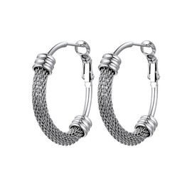Silver Earrings for Women Silver Jewellery Silver Hoops Earrings Chunky Sterling Silver Earrings Women's Jewellery