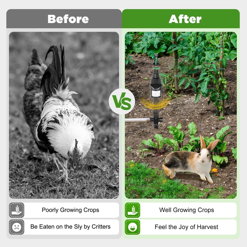 Solar Sprinkler, 1000ft² Range Solar Motion Activated Water Spray for