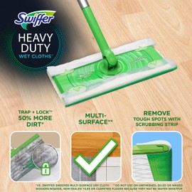 Swiffer Swiffer Sweeper Pet Heavy Duty Multi-Surface Wet Cloth Refills for Floor Mopping and Cleaning, Fresh scent, 20 count