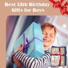 BTZO 13th Birthday Gifts for Boys,Blue Happy 13th Birthday Blanket,13