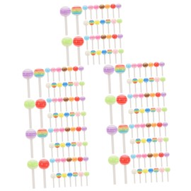 Healeved 250pcs Lollipop Nail Art Charms Nail Decorations for Manicure Cute Candy Color Accessories for Personal