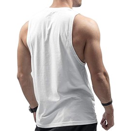 InleaderStyle Men's Workout Tank Tops Cotton Gym Muscle Sleeveless T-Shirts Bodybuilding Fitness Athletic Tank Tops - WT-L