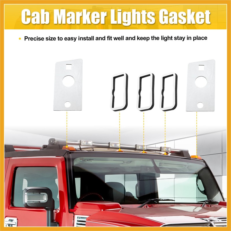 Partuto 1 Set Roof Cab Marker Light Gasket Clearance Running