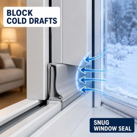 3-Piece TPU Sliding Window Seal Strip Set for Wind, Dust and Gap Sealing