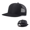 PACIOCEAN Mesh Trucker Hat, Black, Adjustable Snapback, UV Protection, Breathable