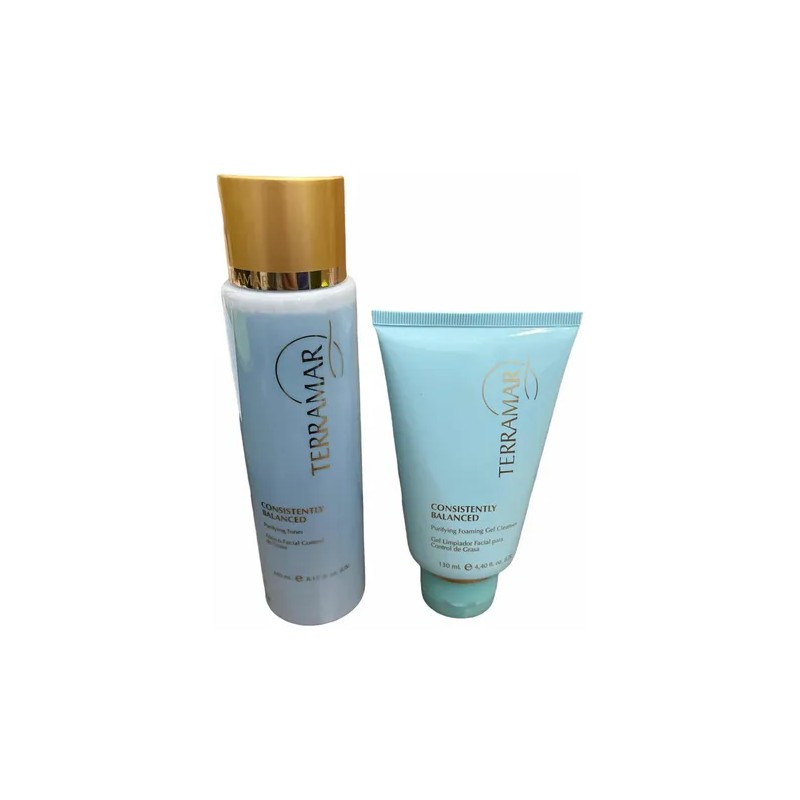 Set Gel Limpiador Y Tónico Facial Control De Grasa Terramar