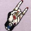 Rock and Roll Tattoo Hand Symbol Finger Sign Patch Embroidered