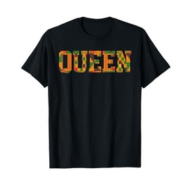 African Queen Art For Women Girls Kente Cloth African Print T-Shirt