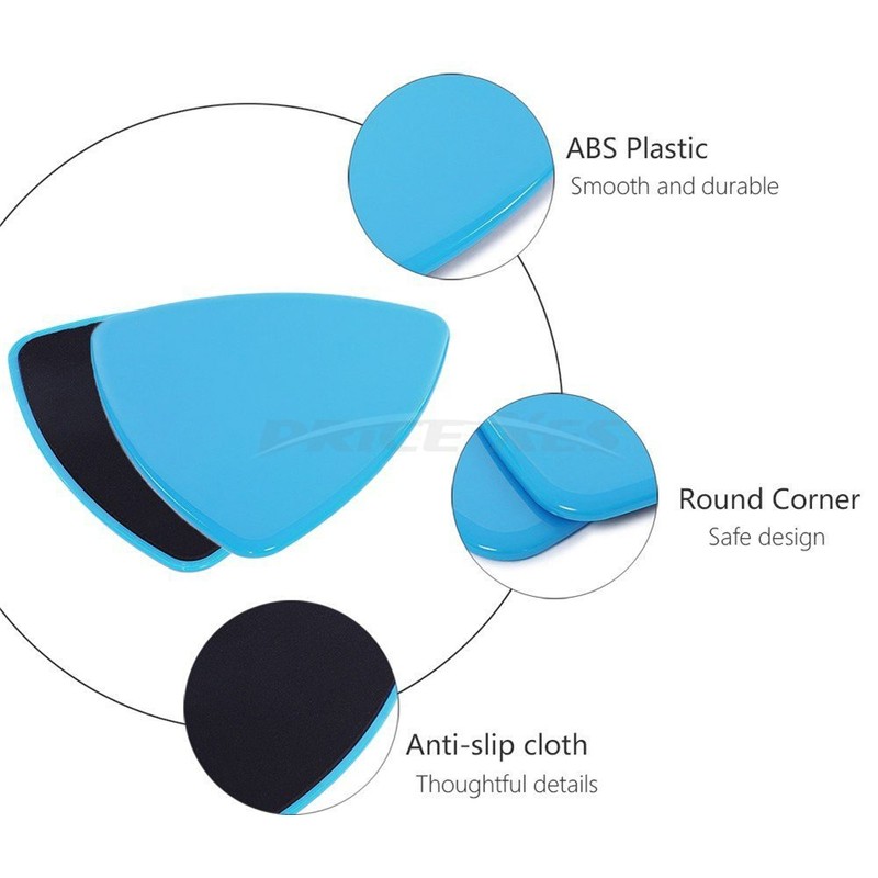 2 x Dual Sided Gliding Discs Exercise Sliders Core Sliders