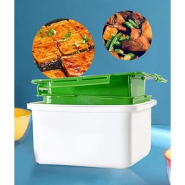 NIWWIN Tofu Press Mould, Tofu Press Maker Kit, Tofu Box, Tofu Strainer, Homemade Soybean Curd, DIY Plastic Tofu Cheese Press, Built-in Drainage for Home Kitchen Cooking Tool (Green)