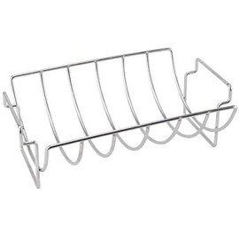 Duke Grills Omaha Rib Rack for Smoker and Grill - Non Stick Stainless Steel Grill Rack for 6 Racks of Ribs - for Traeger, Weber, Green Egg, Oven - Reversible for Roasts, Chicken, Prime Rib