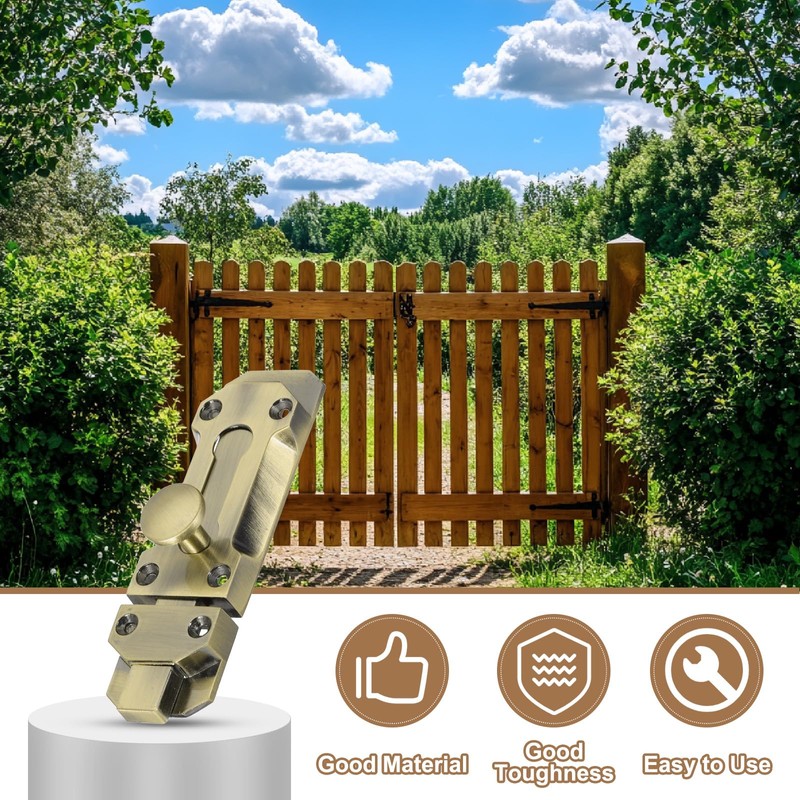 PATIKIL Barrel Bolt Latch, 4 Inch Solid Slide Door Lock