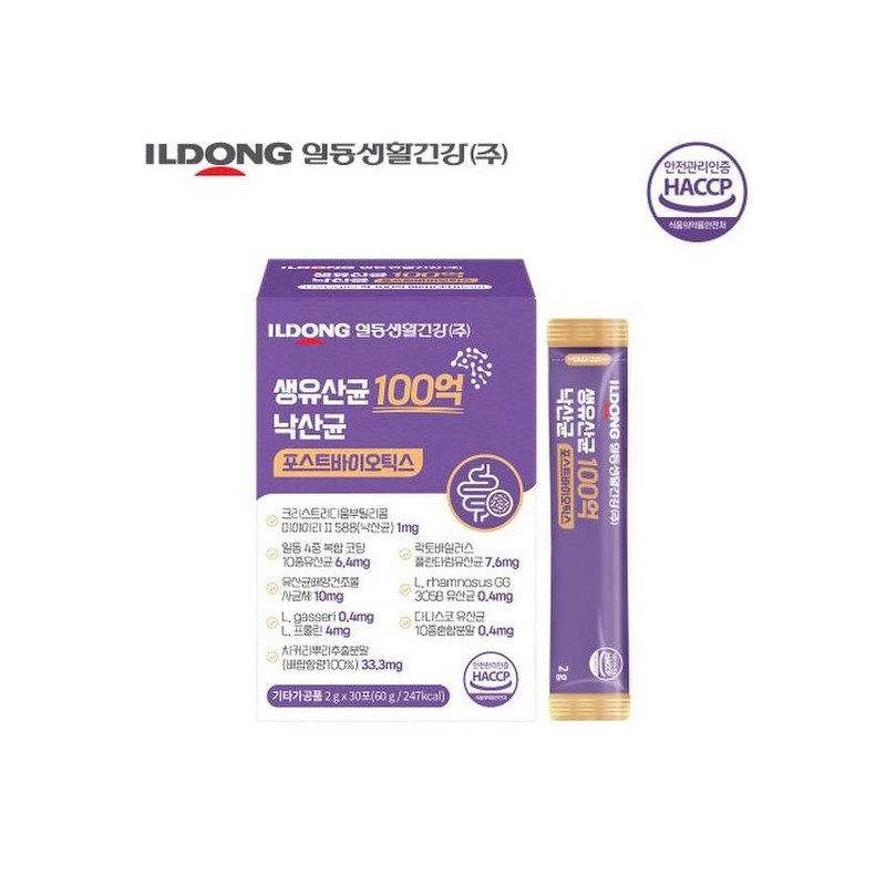 [일동생활건강] 생유산균 100억 낙산균 포스트바이오틱스 2g x 30포 [ILDONG Life