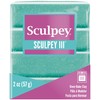 Sculpey Polymer Clay 2OZ Turq GLTTR, Turquoise Glitter