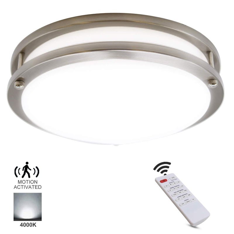 MingBright 12 Inch LED Flush Mount Ceiling Light with Microwave