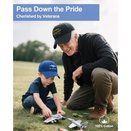 Air Force Hat for Kids Men and Women 100% Cotton Adjustable Warplane Hats US Army Hat for Men Perfect Veteran Navy Gifts for Retirement Ceremonies (US, Alpha, Medium, Large, Insignia)