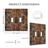 Lolreai Decorative Light Switch Cover Rustic Wood Barn Door Brown