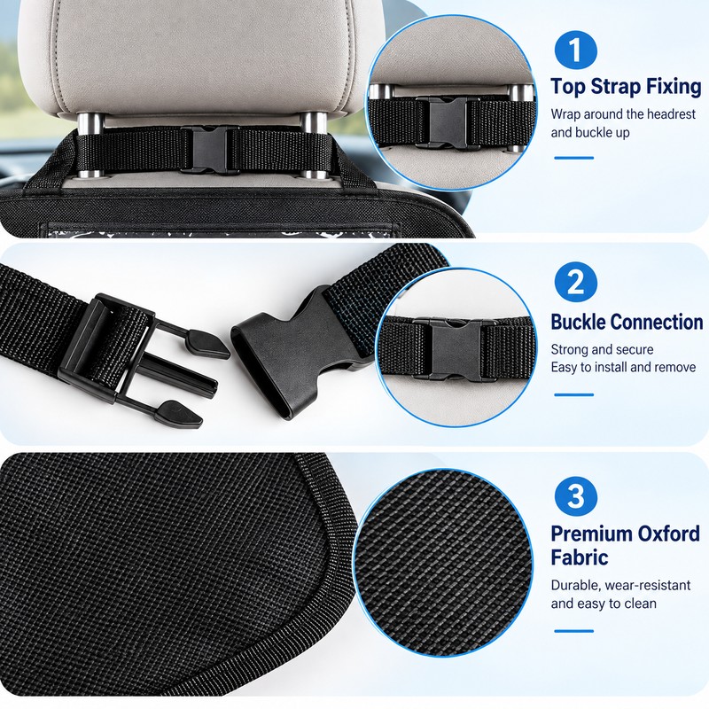 Car Backseat Organizer for Seat-Back Storage – Foldable Cloth Organizer
