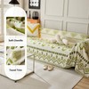 DREAMINGO Green Geometric Couch Cover Reverisble Chenille Sofa Cover Blanket