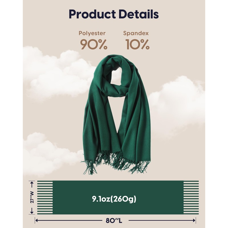 maamgic Women's Winter Scarf Soft Warm Scarf for Women Cozy