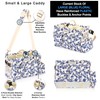 FifthStart Multiuse Large Blue Floral Diaper Caddy with Waist, Shoulder