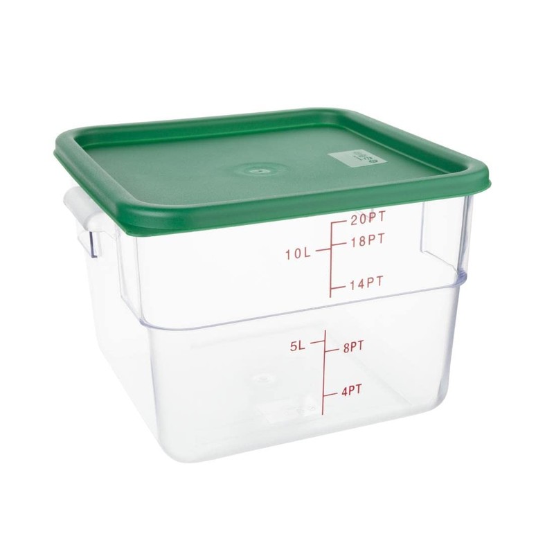 Hygiplas Square Green Lid to fit - 10/15Ltr