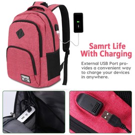 YAMTION Backpack Laptop for Women, Girls, School Backpack with USB-Charging Port, Oxford 20–35 L