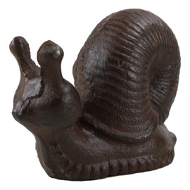 Ebros Gift Rustic Western Farmhouse Cast Iron Cottage Mollusca Snail Figurine 3.25" H Animal Fairy Garden Fairy Tale Nursery Rhymes Decor