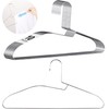 TITIROBA Hangers, Stainless Steel, Anti-Crack, Collar, 10-Piece Set, Stretch-Resistant, Washable,