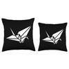 Origami Bird Japanese Traditional Art Lover Paper Folding Throw Pillow