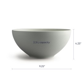 Year & Day Outdoor Eco-friendly Lightweight Serving Bowl, Plant Derived Microwave Safe, Celadon Green, 9.25 inch