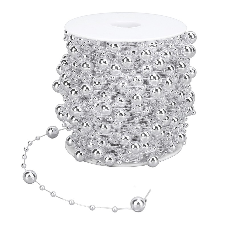 1 Roll Pearl Beads Chain Artificial Pearl Strand Trim String
