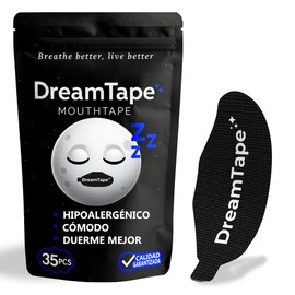 DREAMTAPE Mouth Tape 35 Stück – Mundband zum Schlafen, verbessert die Atmung und reduziert Schnarchen, weich und bequem, hält den Mund die ganze Nacht geschlossen – Mundschutz