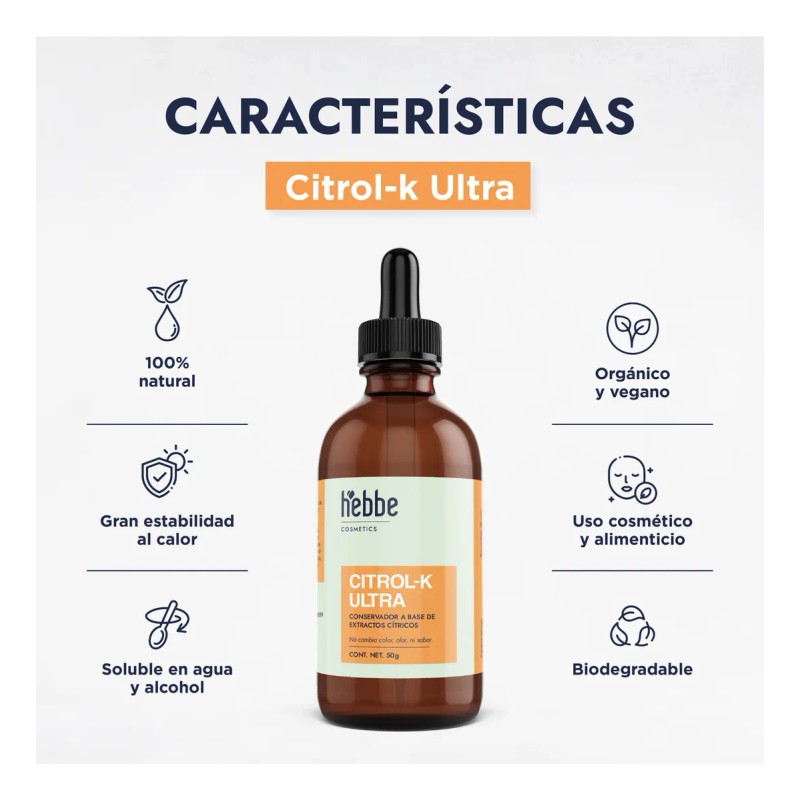 Citrol K Conservador cosmetico a base de extractos Cítricos Kosher,