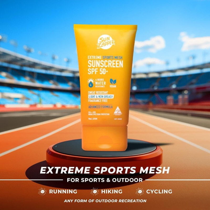 Sun Zapper Sports Sunscreen Lotion 90mL SPF 50+ Sweat Proof