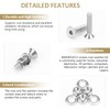 Kindroufly 1285 Pieces M2 M2.5 M3 M4 Countersunk Head Socket
