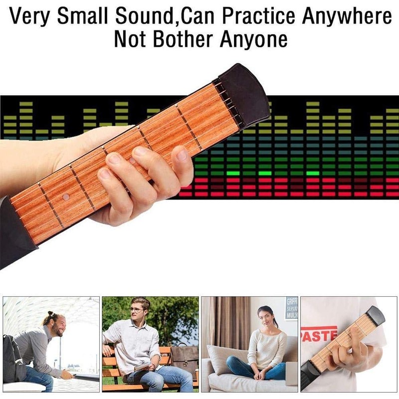 Guitar Practice, Pocket Guitar, 6 Fret, Beginner, Convenient, Anti-Interference, Finger