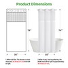 eachope Stall No Hook Shower Curtain with Snap-in Fabric Liner