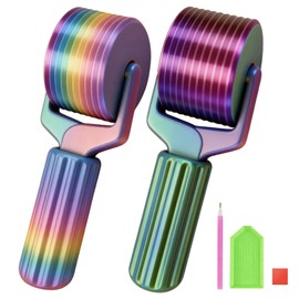 2-Pack Diamond Art Roller Tool, Diamond Painting Roller and DIY Craft Tool with Rhinestone Embroidery Accessories, Smooth Pressing Roller Set for Diamond Painting and Rhinestone Art Projects