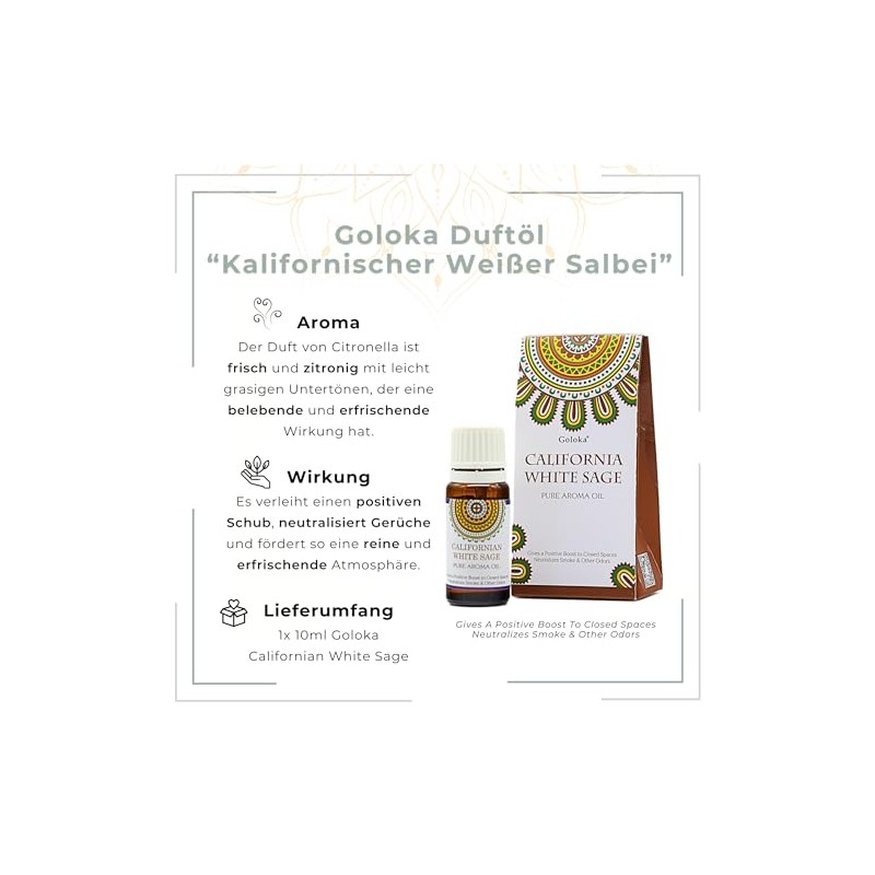 LAVISA Goloka Duft?l - Naturdfte fr Aromatherapie, Raumduft, Diffusor, Duftlampe