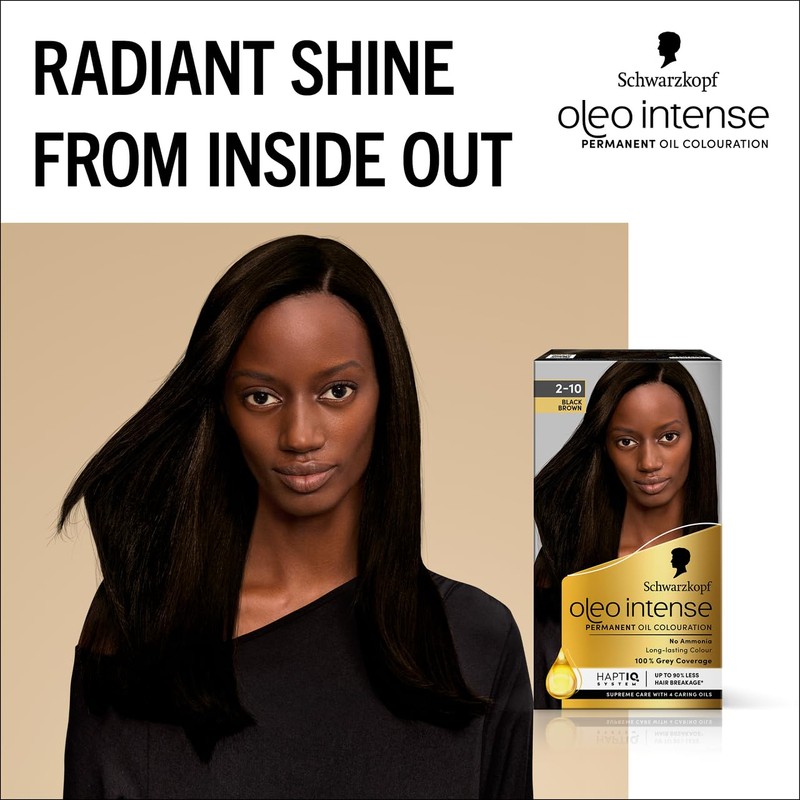 Schwarzkopf Oleo Intense Permanent Oil Colour 2-10 Black Brown Hair