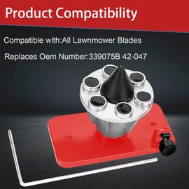 PUZZLEDEER Blade Balancer Replace 339075B Lawn Mower Blade Balancer Magnetic Wall Mount 42-047 Red Smooth Cutting Lawnmower Blade Balance Tool