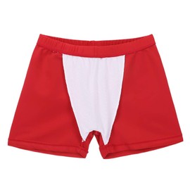 TIZAX Boy's Swimming Boxers Kids Aquashorts UPF 50+ Swim Trunks for Little & Junior Boy Red 7-8 Years