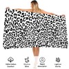 Large Quick Dry Microfibre Beach Bath Towel for Adult,Black White