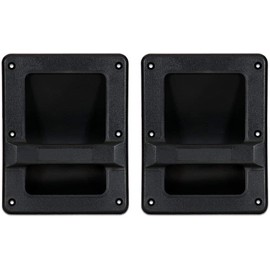 2 MR DJ HND86 8.3" X 6.5" Speaker Cabinet Plastic Bar Handles Black Recessed Heavy Duty